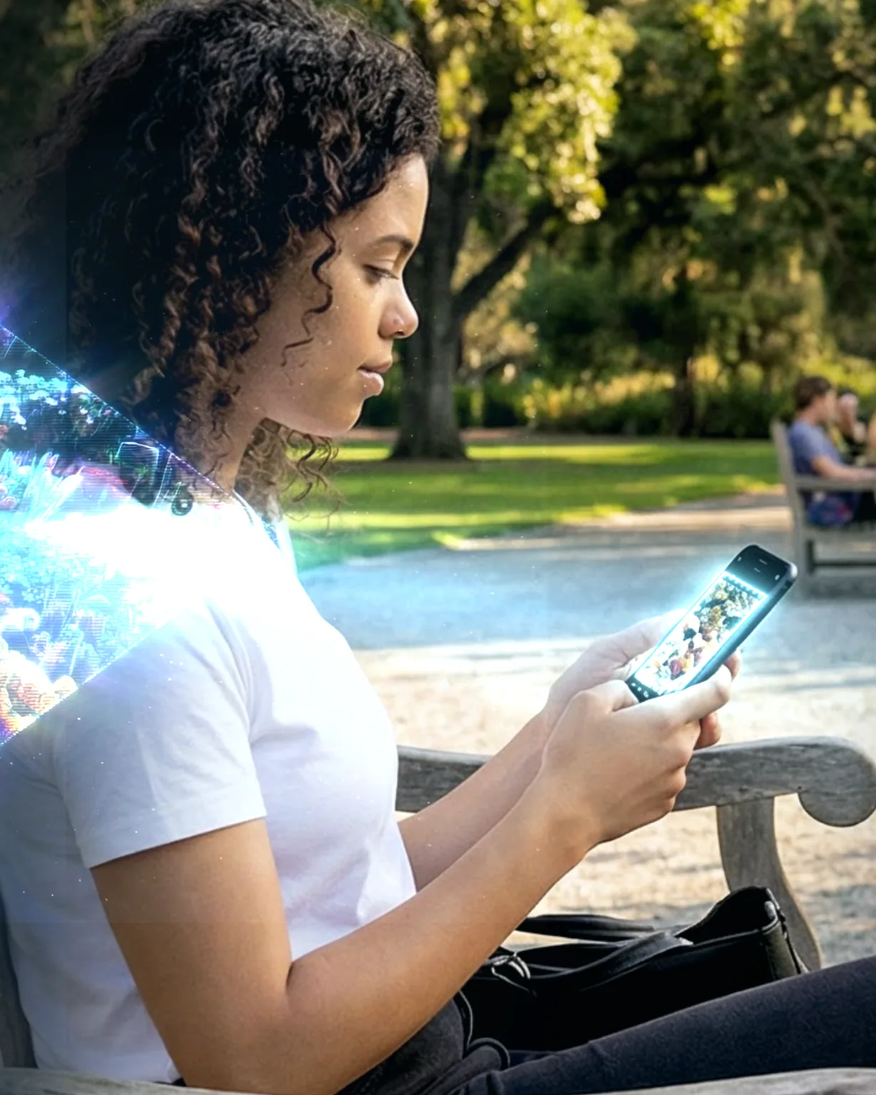 A photo taken on one phone becomes an encrypted image key on another, then opens a door