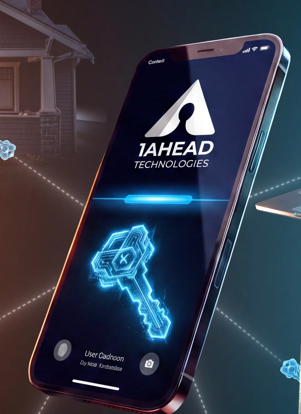 A phone displaying an encrypted 1AHEAD image key